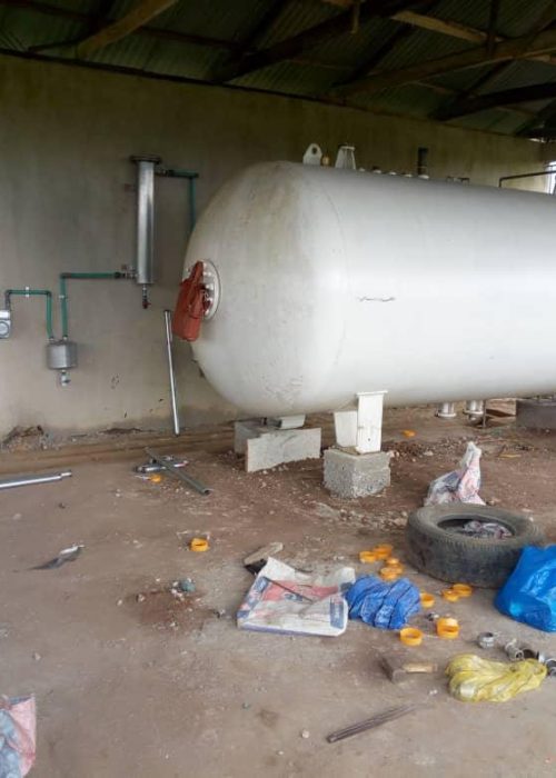Biogas Storage Cylinder, Gas Pump, Control and Filtration System
